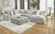 Albany Industries 3-Piece Mondo Silver Right-Arm Facing Chaise Sectional-1
