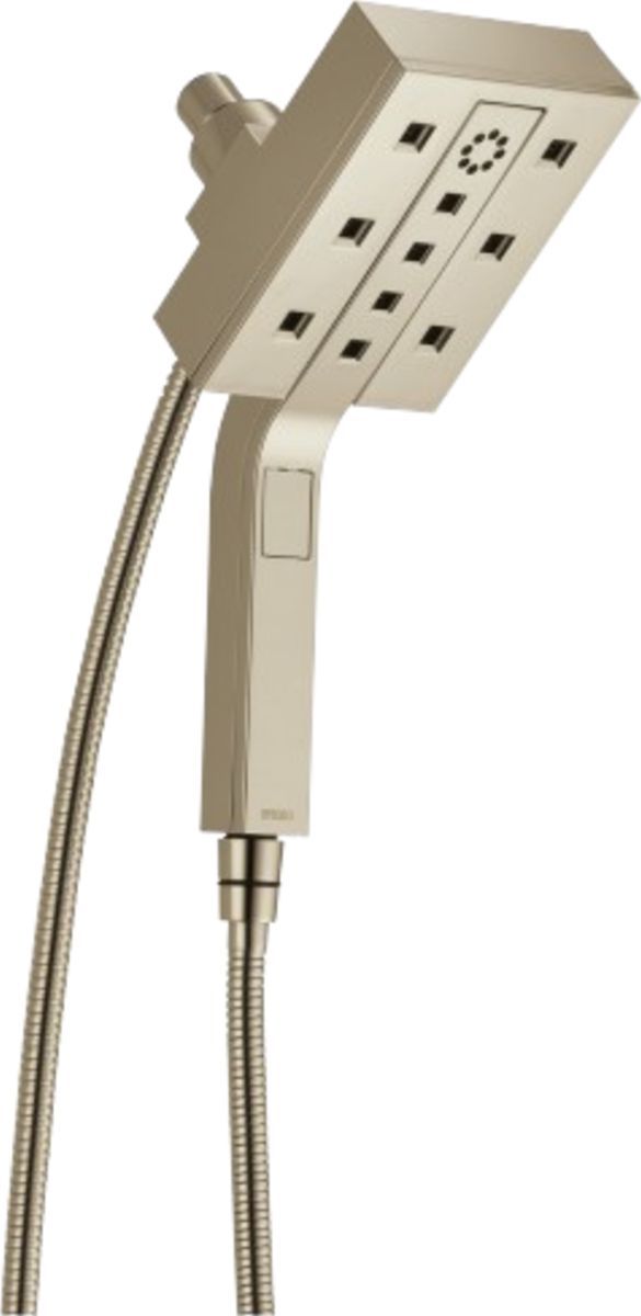 Brizo Essential™ Brilliance® Polished Nickel Linear Square H2Okinetic® Multi-Function Hydrati® 2-in-1 Shower-0