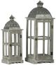 A & B Home 2-Piece Gray Urban Scape Traditional Lantern Set-0