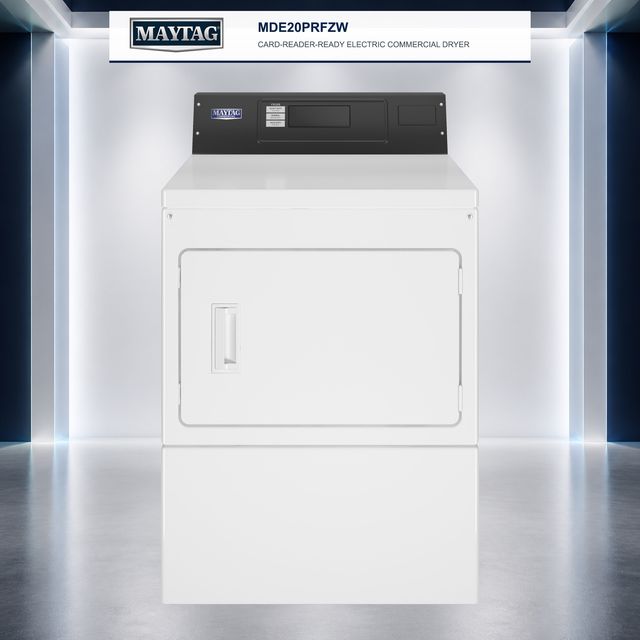 Maytag Commercial 7.4 Cu. Ft. Card-Reader-Ready Electric Dryer - White-2