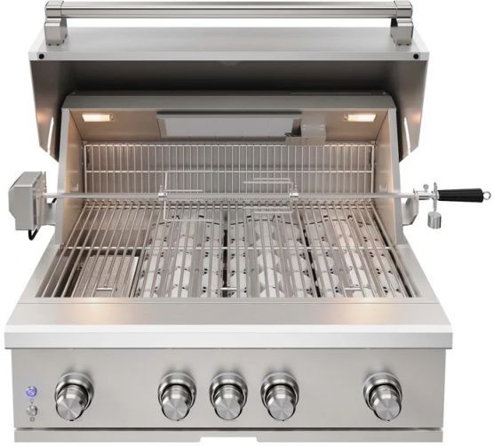 Thor Kitchen® 36" Stainless Steel Built-In Gas Grill with Sear Rear Infrared Burner and Rotisserie-0