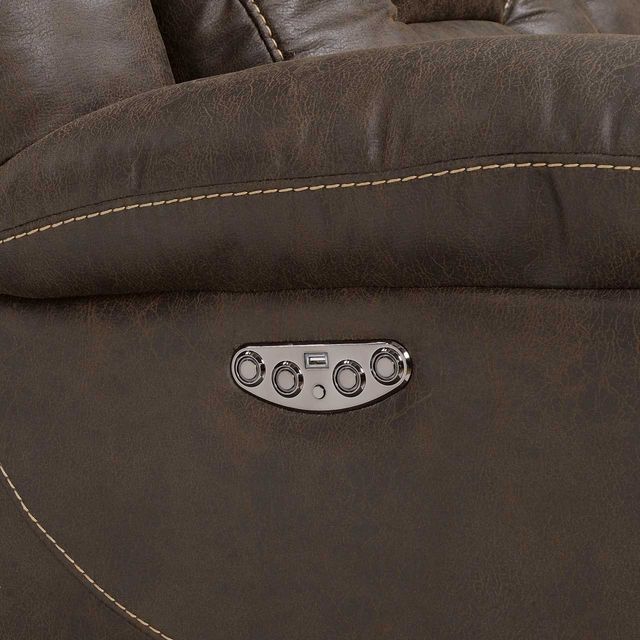 Steve Silver Co. Aria Saddle Brown Dual Power Reclining Loveseat-3