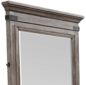 Intercon Forge Wire Brushed Steel Gray Tall Mirror-1