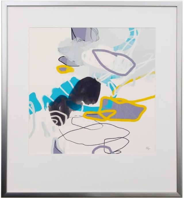 Stylecraft Into the Cool Black/Blue/Gray/Light Blue/Purple/Yellow Wall Art-0