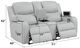 ACME Furniture Elonzo Light Gray Power Reclining Loveseat with Power Headrest and Console-2