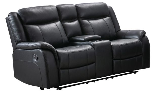 Mazin Furniture Paxton Black Reclining Loveseat-0
