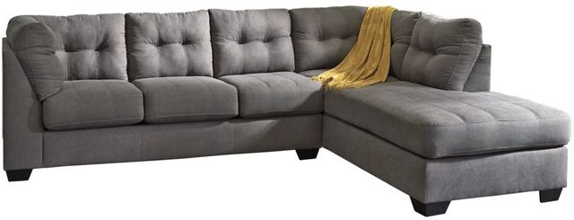 Benchcraft® Maier 2-Piece Charcoal Right-Arm Facing Sofa Sectional and Chaise