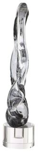 Uttermost® Luminous Twist Smoked Glass Sculpture-4