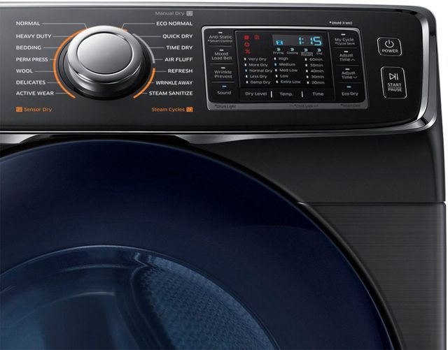 Samsung 7.5 Cu. Ft. Fingerprint Resistant Black Stainless Steel Front Load Gas Dryer-3