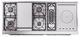 Ilve® Nostalgie II Noblesse 60'' White Pro Style Dual Fuel Range with Chrome Trim-4