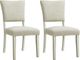 Elements International Bette White Upholstered Dining Side Chair-2