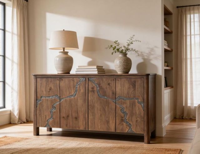 International Furniture Direct Halo Brown Console-1