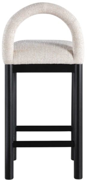 Meridian Furniture Conrad Beige/Black Upholstered Counter Stool-4