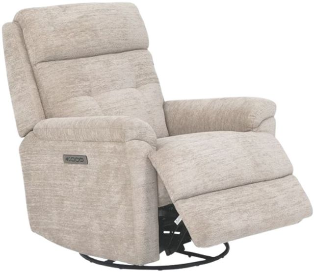 Flexsteel® Meet Your Perfect Match Sophisticated Oat Power Swivel Gliding Recliner with Power Headrest and Lumbar-3