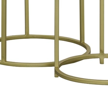 Coast2Coast Home™ Cameron Park 2-Piece Nolan Gray Nesting End Table with Gold Base Set-2
