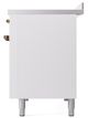 Ilve® Nostalgie II Series 48" White Pro Style Induction Range with Burnished Trim-4
