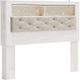 Signature Design by Ashley® Altyra White King Upholstered Panel Bookcase Headboard-0