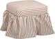 TOV Furniture Gertrude Brown Linen Striped Skirted Ottoman-0