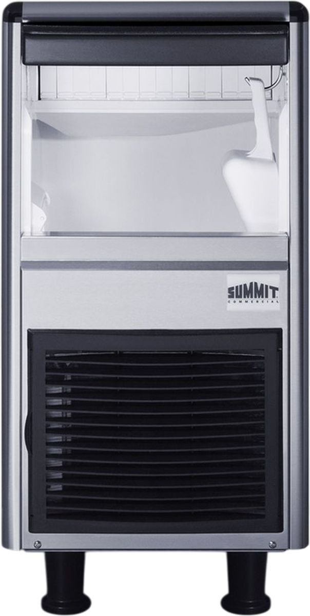 Summit® 15" 55 lb. Stainless Steel Freestanding Ice Maker-2