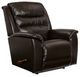 La-Z-Boy® Rosewood Chocolate Leather Manual Rocking Recliner-0