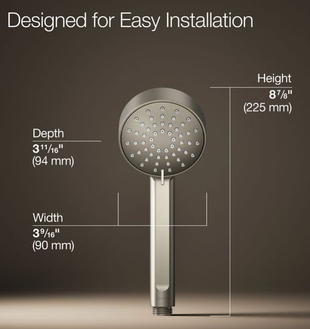 KOHLER® Elate® Vibrant Brushed Nickel 1.75 GPM 3-Function Handshower-3