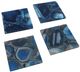 A & B Home 4-Piece Blue Agate Stone Coaster-0