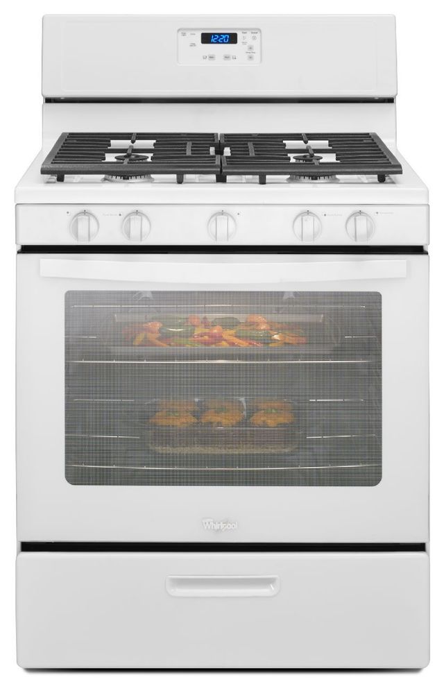 Whirlpool® 30" White Free Standing Gas Range-3