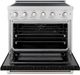 ZLINE Paramount 36" Satin Stainless Steel Pro Style Induction Range with Black Matte Door-1