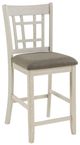 Homelegance® Junipero Antique White/Brown Counter Height Chair-0
