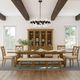 Jofran Inc. Telluride 8-Piece Gold Trestle Dining Table Set-1