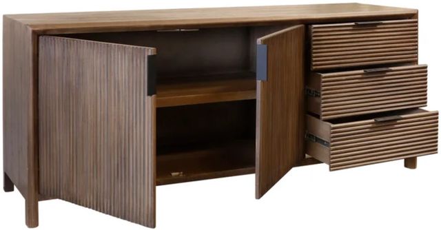 Stylecraft Linear Hardwood Brown Media Console-1
