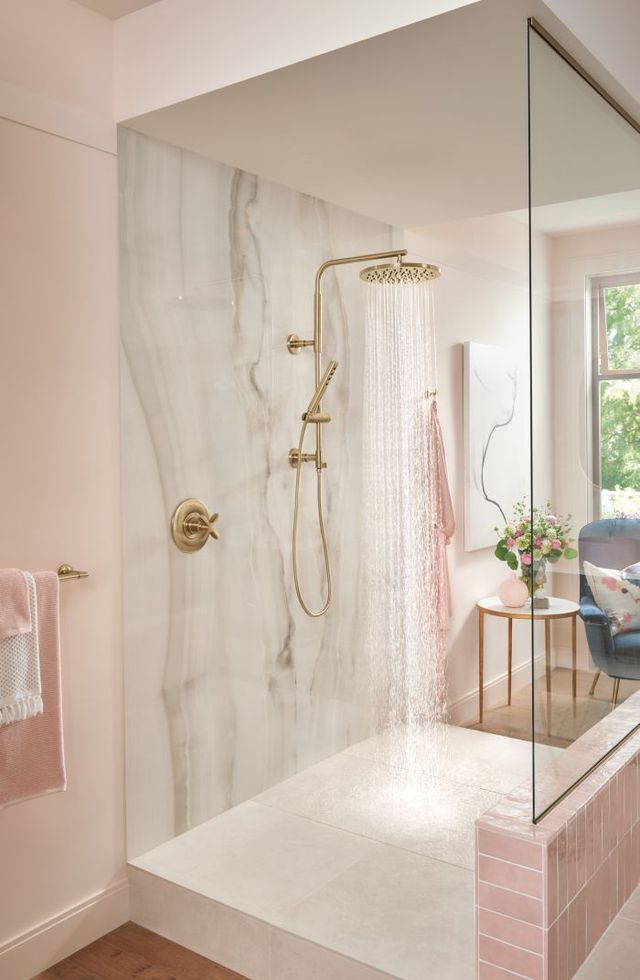 Brizo Essential™ Brilliance® Luxe Gold® 18" Linear Round Shower Column-2