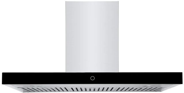 Hauslane Chef Series 30" Stainless Steel Convertible Wall Mounted Range Hood with Black Glass Panel-0