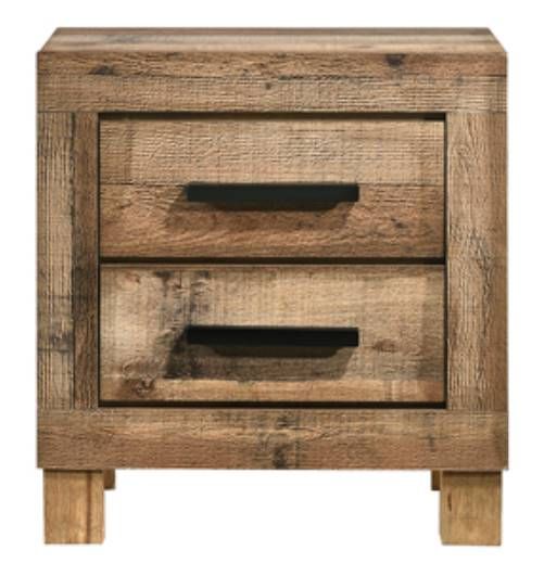 American Wholesale Furniture Salt Creek Rustic Sand Nightstand-1
