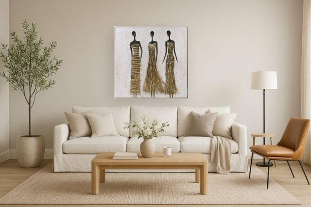 Classy Living Mindful African Straw Women Wall Art-1
