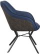 Coaster® Mayer 2-Piece Blue/Brown Upholstered Swivel Padded Side Chairs-2