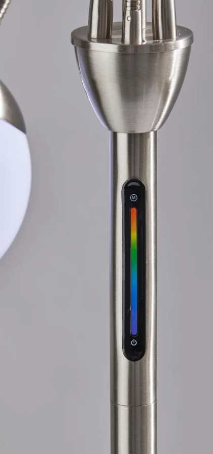 Adesso® Phoebe Brushed Steel LED Floor Lamp-1