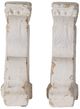 A & B Home 2-Piece Distressed White Bookend Set-3