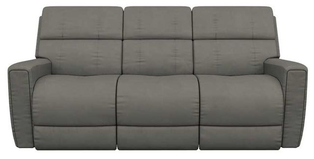 La-Z-Boy® Apollo Blue Grey Leather Power Reclining Sofa with Headrest-1