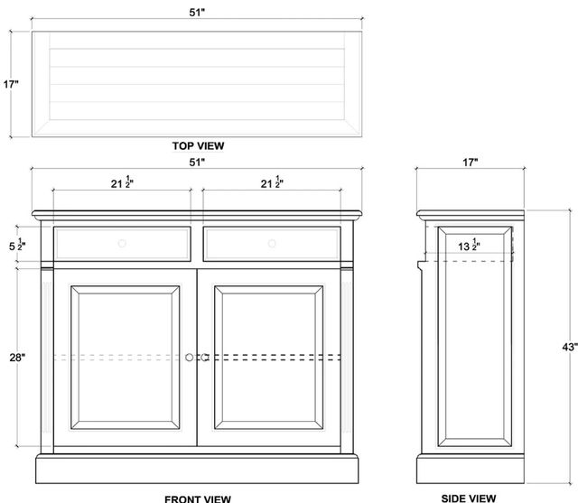 Bramble Customizable Hudson 2-Door Sideboard-2
