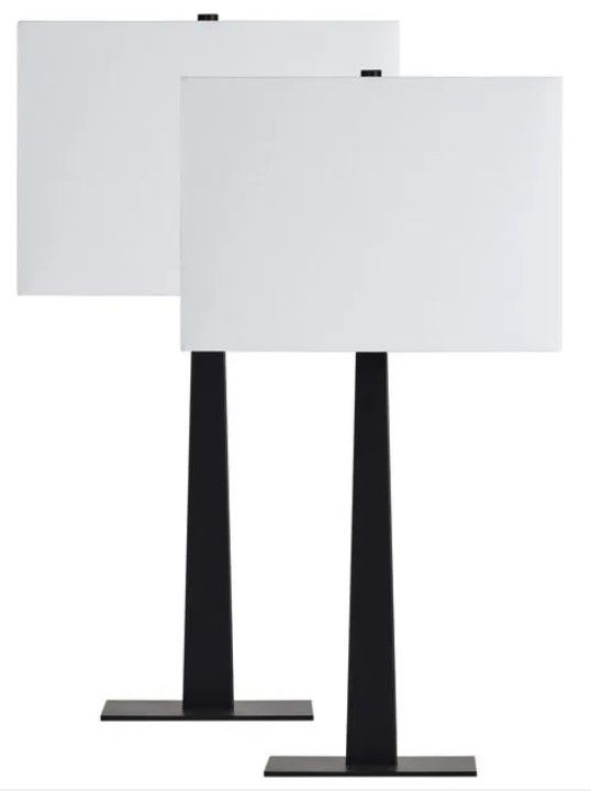 Renwil® Candace 2-Piece Matte Black Table Lamp Sets-0