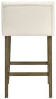 Armen Living Fauna 2-Piece Putty Brown/White Counter Stool Set-4