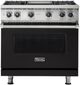 Viking® 5 Series 36” Onyx Liquid Propane Pro Style Gas Range with Griddle-0