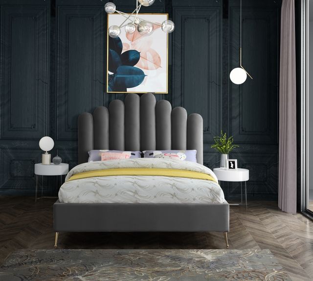 Meridian Furniture Lily Grey Queen Bed-2