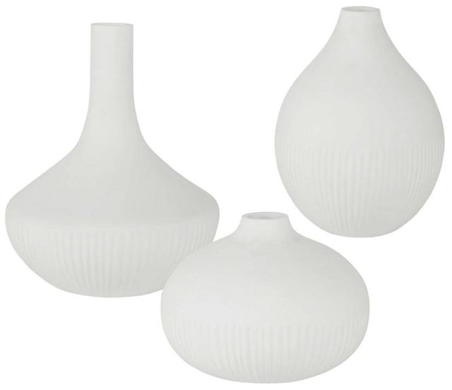 Uttermost® Apothecary 3-Piece White Vase Set-0