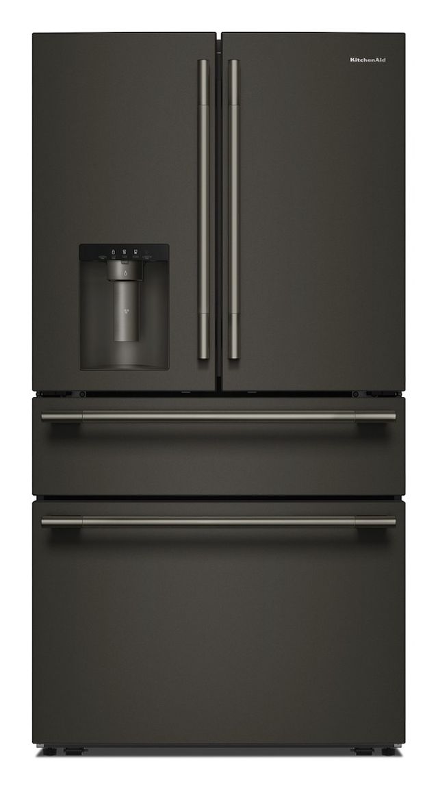 KitchenAid® 29.51 Cu. Ft. Black Ore French Door Refrigerator with Exterior Water and Ice and FreshChill™ Full-Width Refrigerated Drawer-0