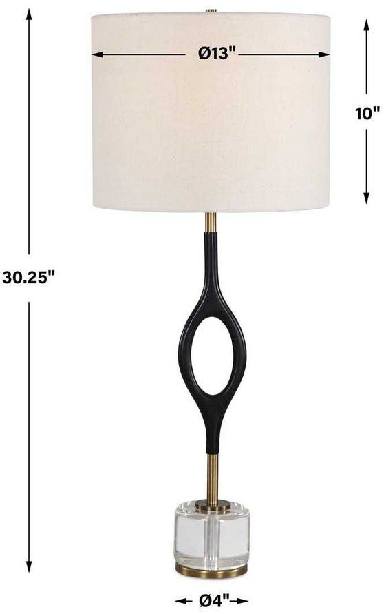 Uttermost® Maryam Antique Brass/Black Buffet Lamp-1