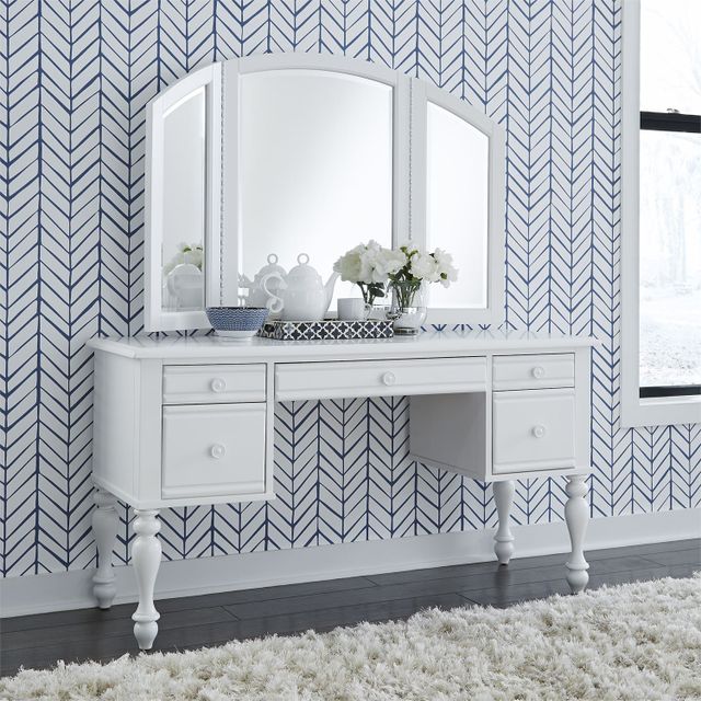 Liberty Furniture Summer House I Oyster White Vanity Desk-7