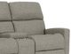 Flexsteel® Catalina Light Gray Power Reclining Loveseat with Console-1