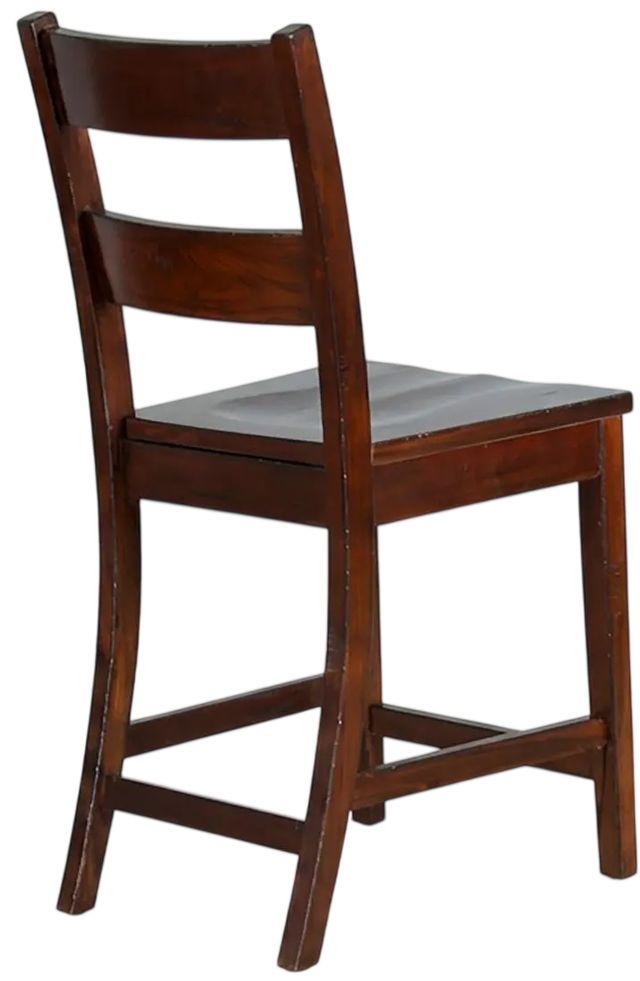 Sunny Designs™ Vineyard Rustic Mahogany 24" Ladderback Counter Stool-3